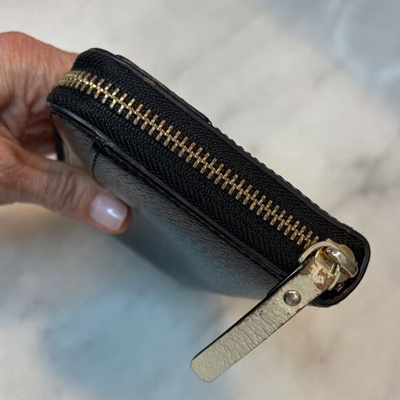 Kate Spade Wallet Leather Two-Tone Classic Bow Full Zip Continental Wallet - Picture 8 of 16